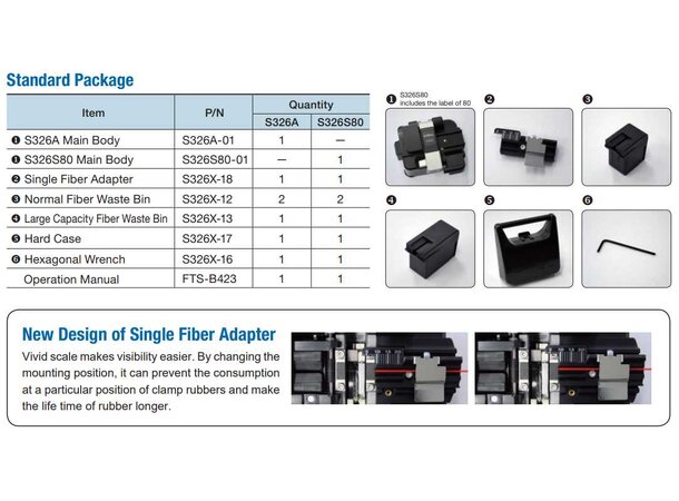FITEL fiberkutter Furukawa S326A SM+MM Kvalitetskutter med oppsamler 