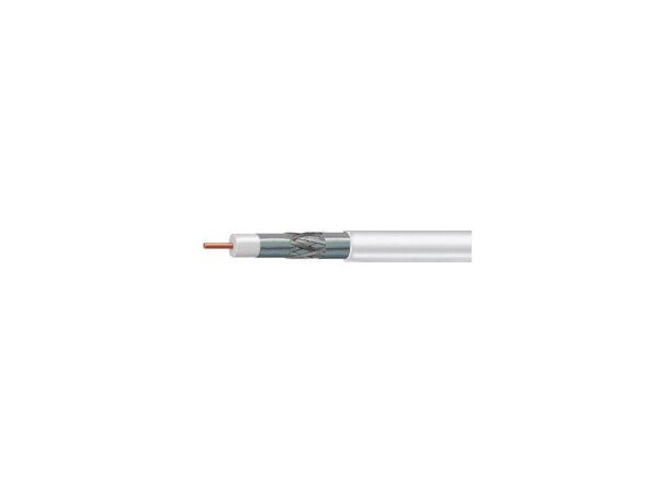 KoaksKabel F677 Hvit PVC ECA klasse TriShield Dropkabel trommel 305 m. PPC 