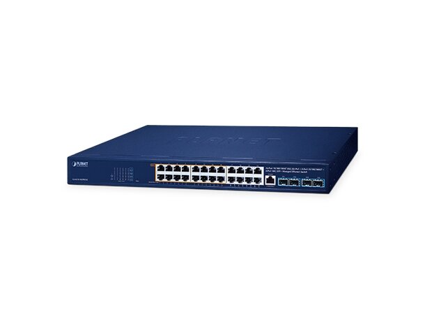 Switch PoE++ 16-port L2/4 Managed Planet 802.3bt 95W, 16x1G PoE + 8x1G +4x10G-SFP 